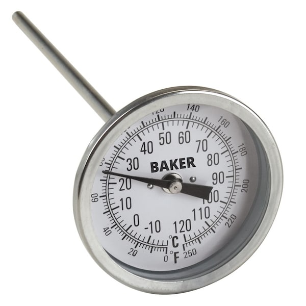 Baker Instruments T3009-250 Bimetal Thermometer, 0 to 250 deg F (-20 to 120 deg C) T3009-250 - main